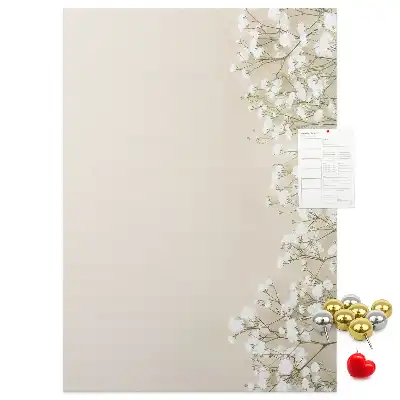 Subtle flowers wall cork memo board