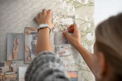Subtle flowers wall cork memo board