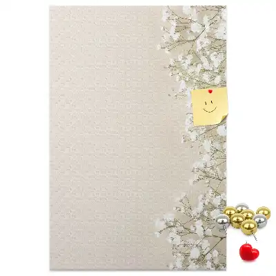 Wall cork memo board Subtle flowers