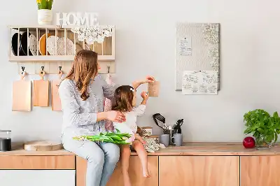 Wall cork memo board Subtle flowers