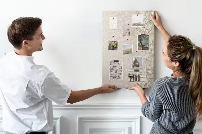 Subtle flowers wall cork memo board