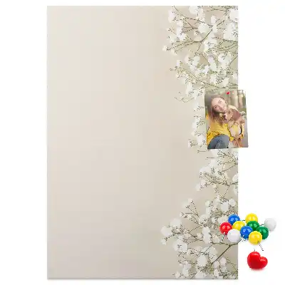 Wall cork memo board Subtle flowers