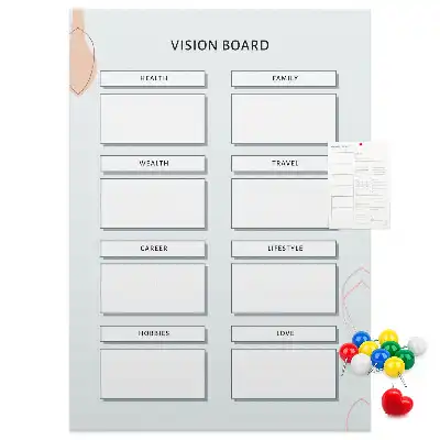 Cork pin board Health planner