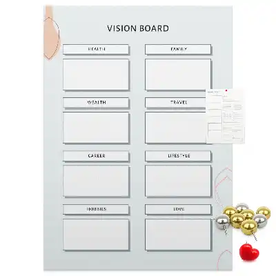 Cork pin board Health planner