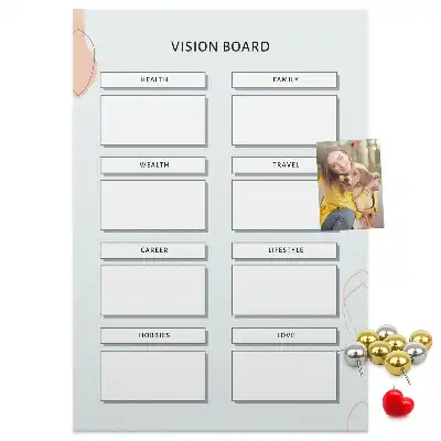 Cork pin board Health planner