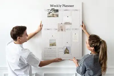 Weekly Schedule Wall Cork Memo Board