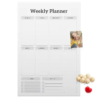 Weekly Schedule Wall Cork Memo Board