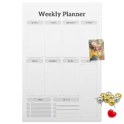 Weekly Schedule Wall Cork Memo Board