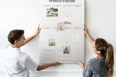 Weekly Schedule Wall Cork Memo Board