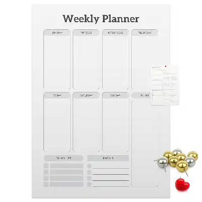 Weekly Schedule Wall Cork Memo Board