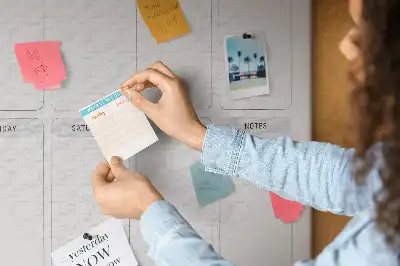 Weekly Schedule Wall Cork Memo Board