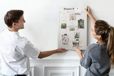 Weekly Schedule Wall Cork Memo Board