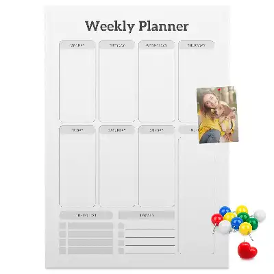Weekly Schedule Wall Cork Memo Board