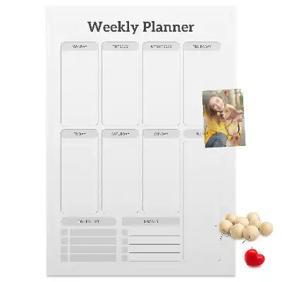 Weekly Schedule Wall Cork Memo Board