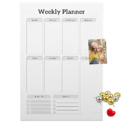 Weekly Schedule Wall Cork Memo Board