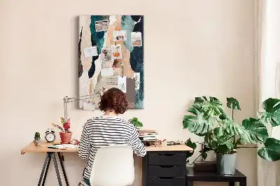 Artistic spots cork pin board