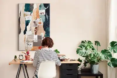 Artistic spots cork pin board