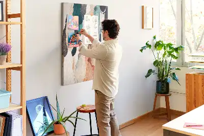 Artistic spots cork pin board