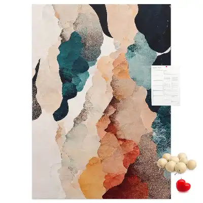 Abstract Cork Note Board