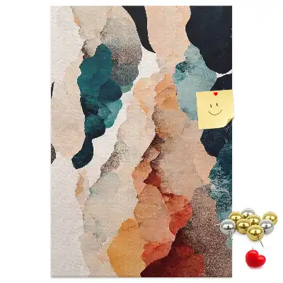 Abstract Cork Note Board