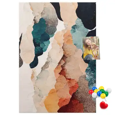 Abstract Cork Note Board
