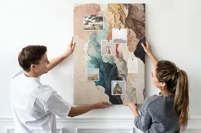 Abstract spots wall cork memo board