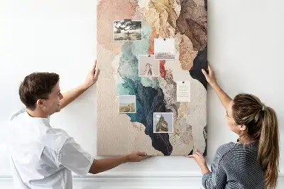 Abstract spots wall cork memo board