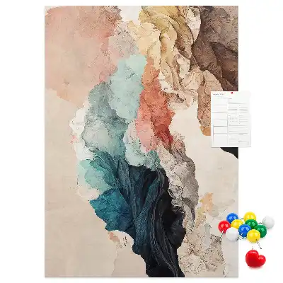 Abstract spots wall cork memo board