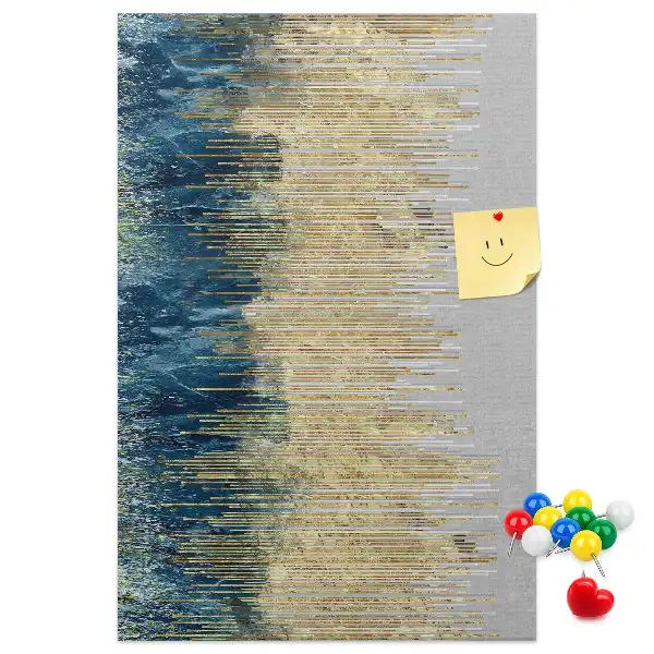 Decorative cork pin board with motif