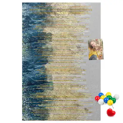 Decorative cork pin board with motif