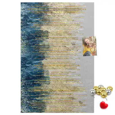 Decorative cork pin board with motif
