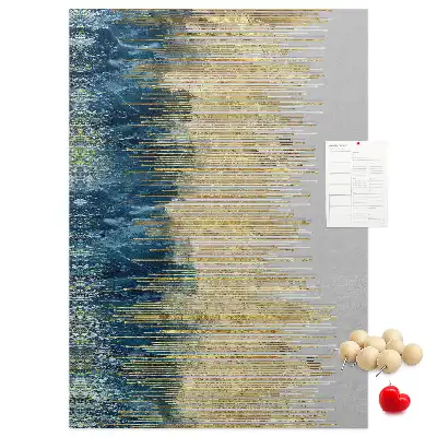 Decorative cork pin board with motif