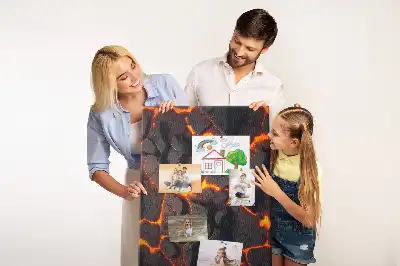 Lava from the Volcano cork pin board