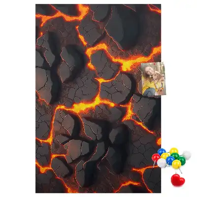 Lava from the Volcano cork pin board