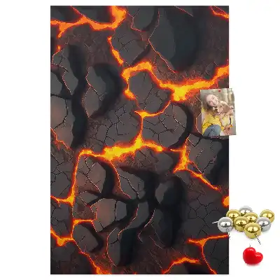 Lava from the Volcano cork pin board