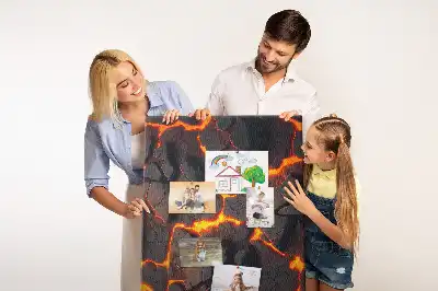 Lava from the Volcano cork pin board
