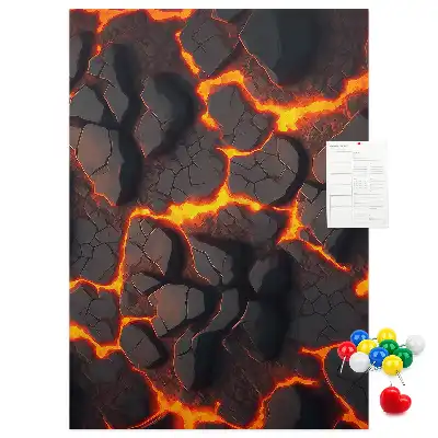 Lava from the Volcano cork pin board