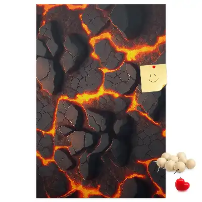 Lava from the Volcano cork pin board