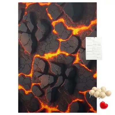 Lava from the Volcano cork pin board