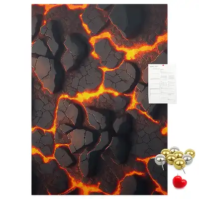 Lava from the Volcano cork pin board