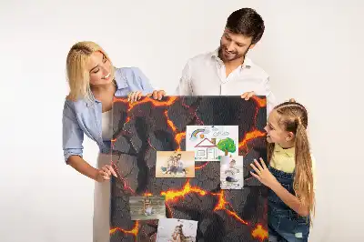 Lava from the Volcano cork pin board
