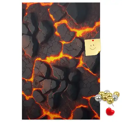Lava from the Volcano cork pin board