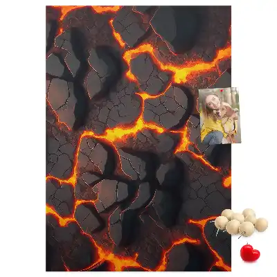 Lava from the Volcano cork pin board