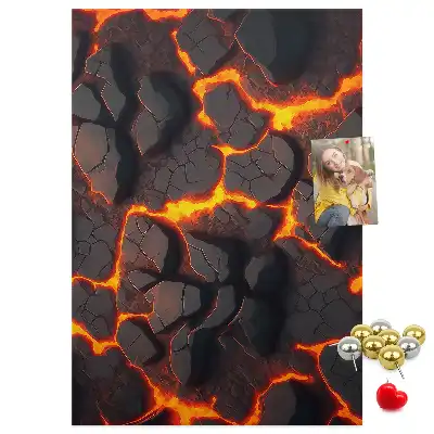 Lava from the Volcano cork pin board