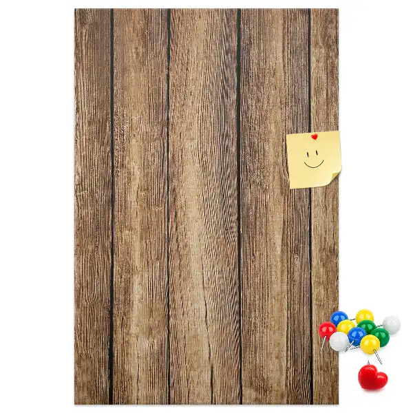 Cork Pin Board with Wood Texture