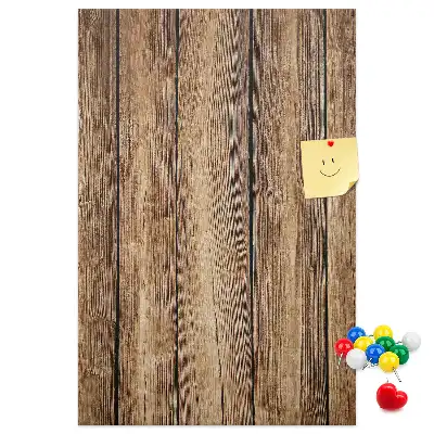 Cork Pin Board with Wood Texture