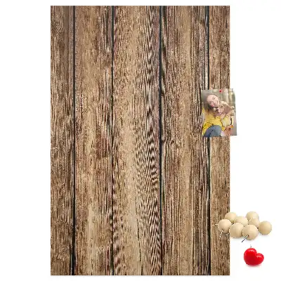 Cork Pin Board with Wood Texture
