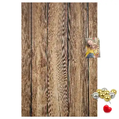 Cork Pin Board with Wood Texture