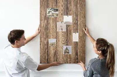 Cork Pin Board with Wood Texture