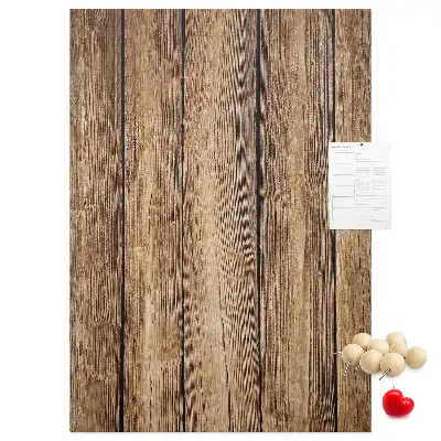 Cork Pin Board with Wood Texture